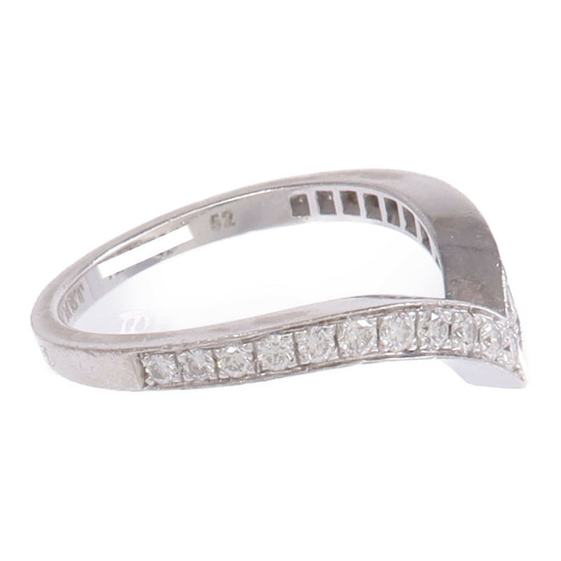 Chaumet 18K白金Josephine Aigrette鑽石戒指Chaumet#52/US#6-2