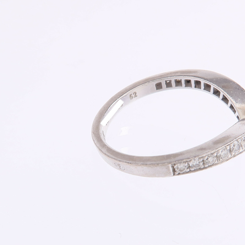 Chaumet 18K白金Josephine Aigrette鑽石戒指Chaumet#52/US#6-5