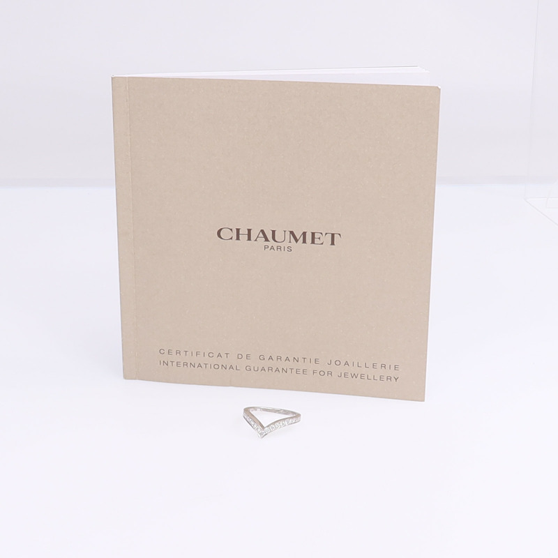 Chaumet 18K白金Josephine Aigrette鑽石戒指Chaumet#52/US#6-6
