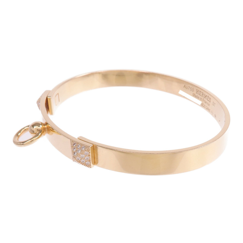 HERMES 18K玫瑰金Collier de Chien Bracelet鑽石手鐲-1