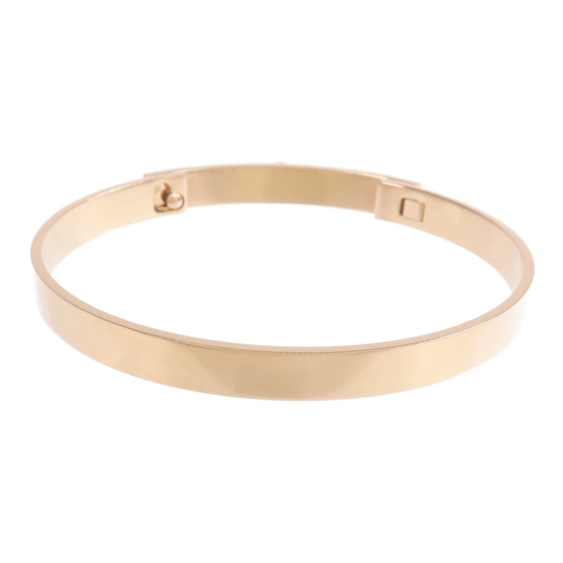 HERMES 18K玫瑰金Collier de Chien Bracelet鑽石手鐲-2