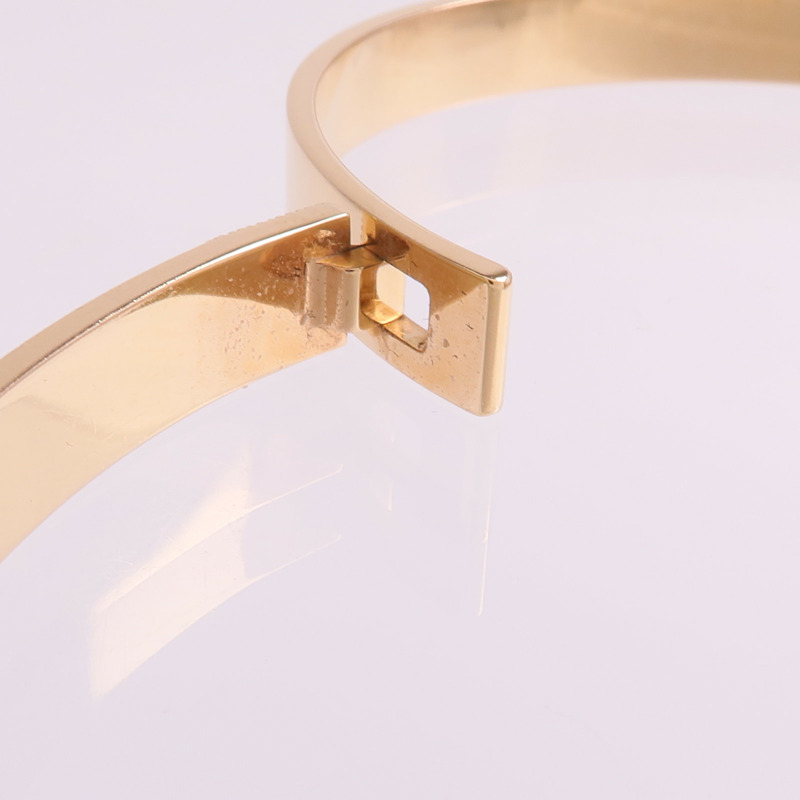 HERMES 18K玫瑰金Collier de Chien Bracelet鑽石手鐲-9