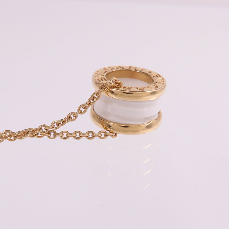 BVLGARI 18K玫瑰金/陶瓷B.Zero 1 Necklace項鍊-8