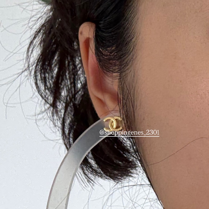 香奈兒 Chanel 26P 金色超迷你小耳環-9