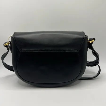 Gucci Embossed全皮压纹logo复古马鞍包 黑色很高级百搭-4