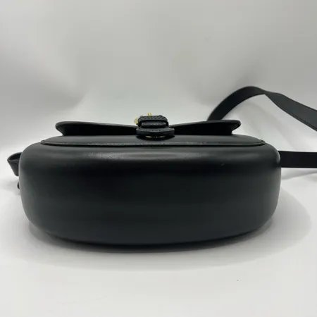 Gucci Embossed全皮压纹logo复古马鞍包 黑色很高级百搭-7