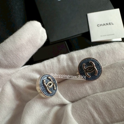 香奈兒 Chanel 26C 牛仔小耳夾！夾式耳環！
