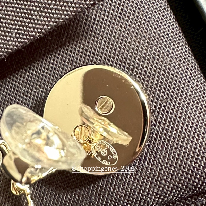 香奈兒 Chanel 26C 牛仔小耳夾！夾式耳環！-5