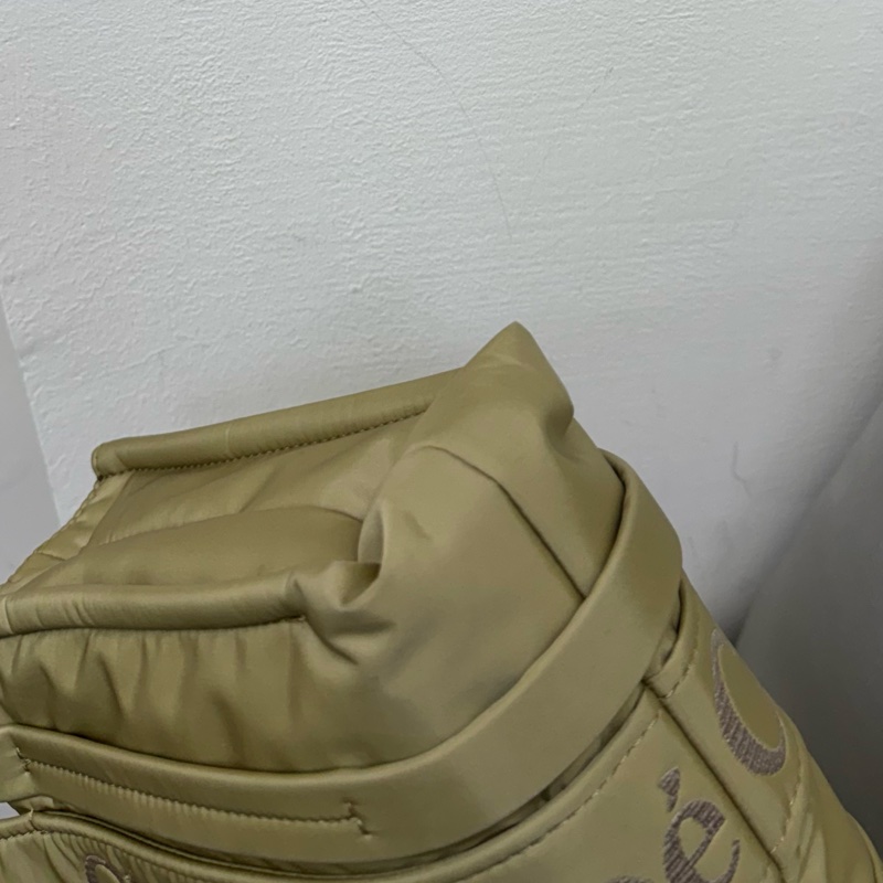 Chloe新款woody刺繡淡黃綠尼龍手提斜背包-5