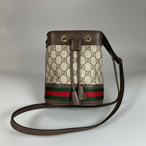 全新品 GUCCI 550620 老花小水桶包