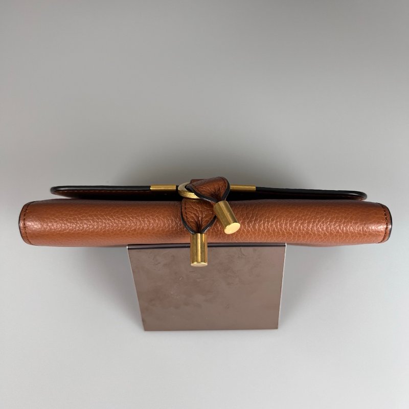 CHLOE 棕MARCIE 掀蓋長夾-4