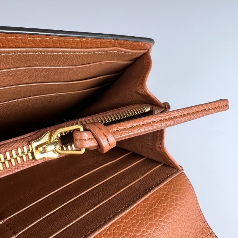 CHLOE 棕MARCIE 掀蓋長夾-10