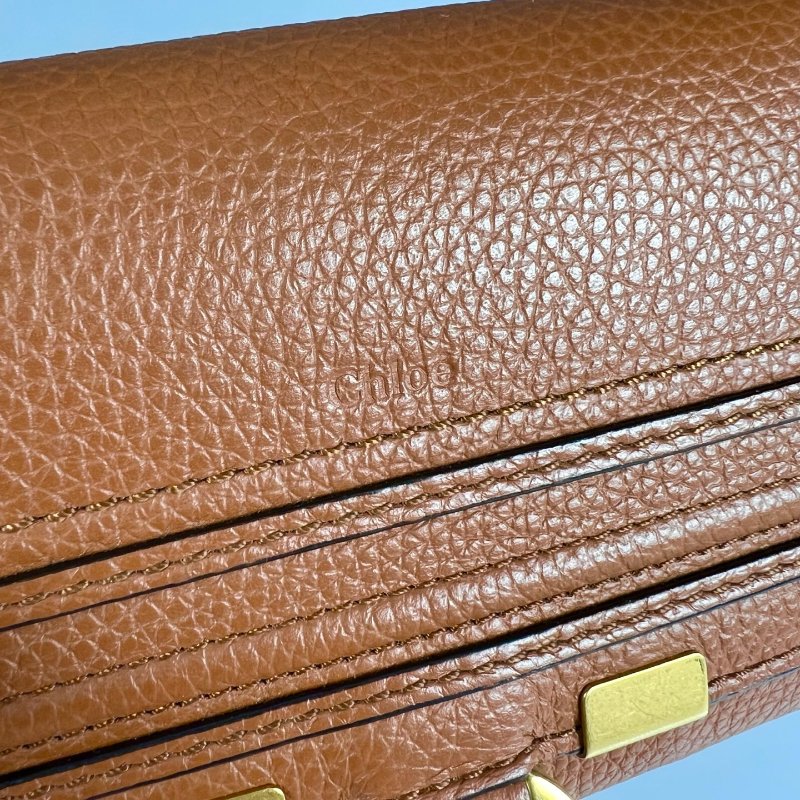 CHLOE 棕MARCIE 掀蓋長夾-13