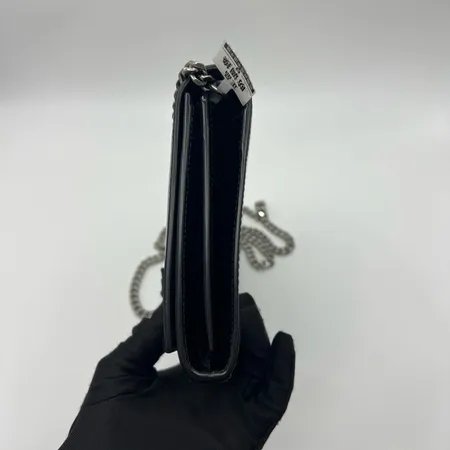 YSL SAINT LAURENT圣罗兰 CASSANDRE 银色五金配件可拆卸链条肩带 拉绒皮革 单肩斜挎包钱包-1