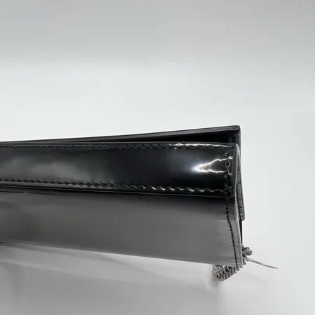 YSL SAINT LAURENT圣罗兰 CASSANDRE 银色五金配件可拆卸链条肩带 拉绒皮革 单肩斜挎包钱包-4