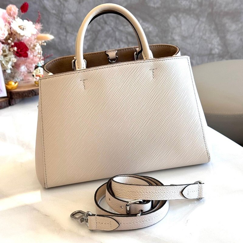 *SHIHNA名牌精品* LV M20520 Marelle Tote BB 石英白色水波紋托特包-9
