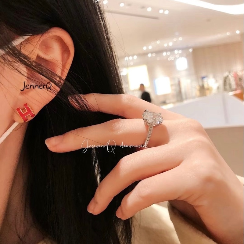 「M.Y精品」 Hermes 🐎家 mini pop h 耳針 梅紅 金-1