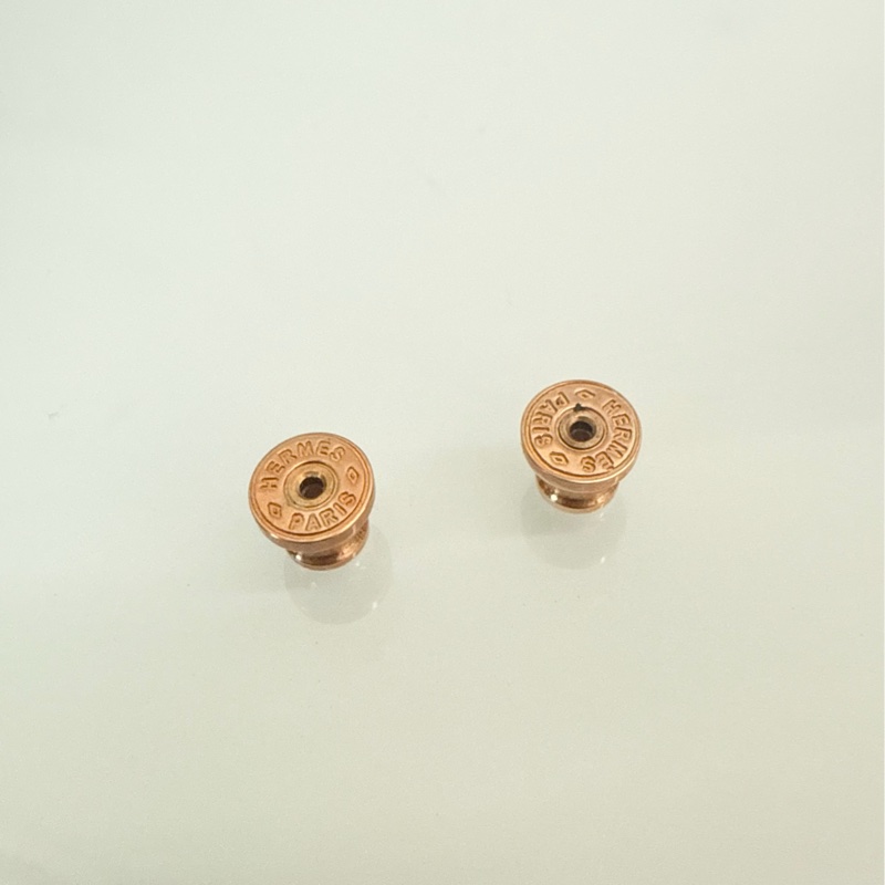 「M.Y精品」 Hermes 🐎家 mini pop h 耳針 奶白玫瑰金-19