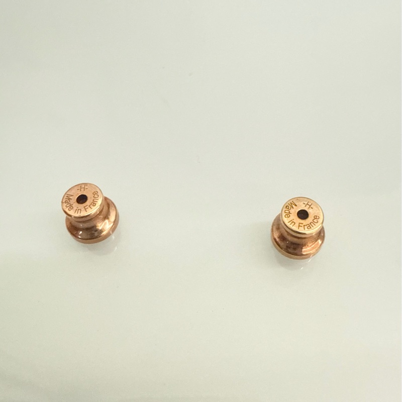 「M.Y精品」 Hermes 🐎家 mini pop h 耳針 奶白玫瑰金-20