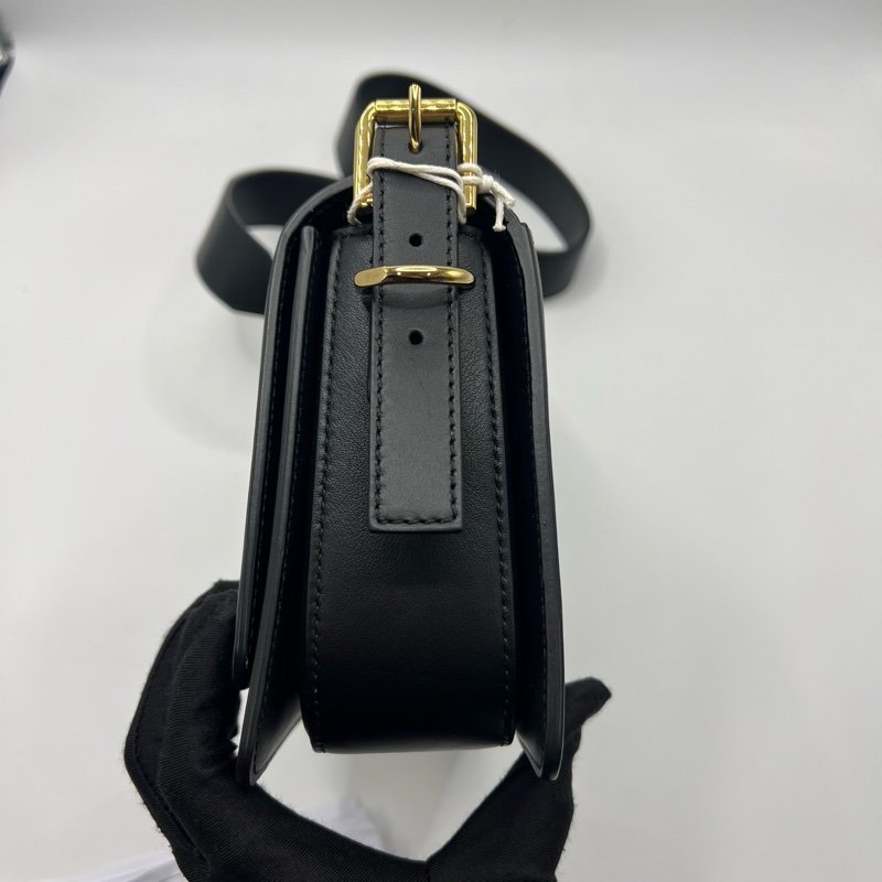 纪梵希拼色单肩斜挎包 白色配黑色，金色logo，经典款式-2