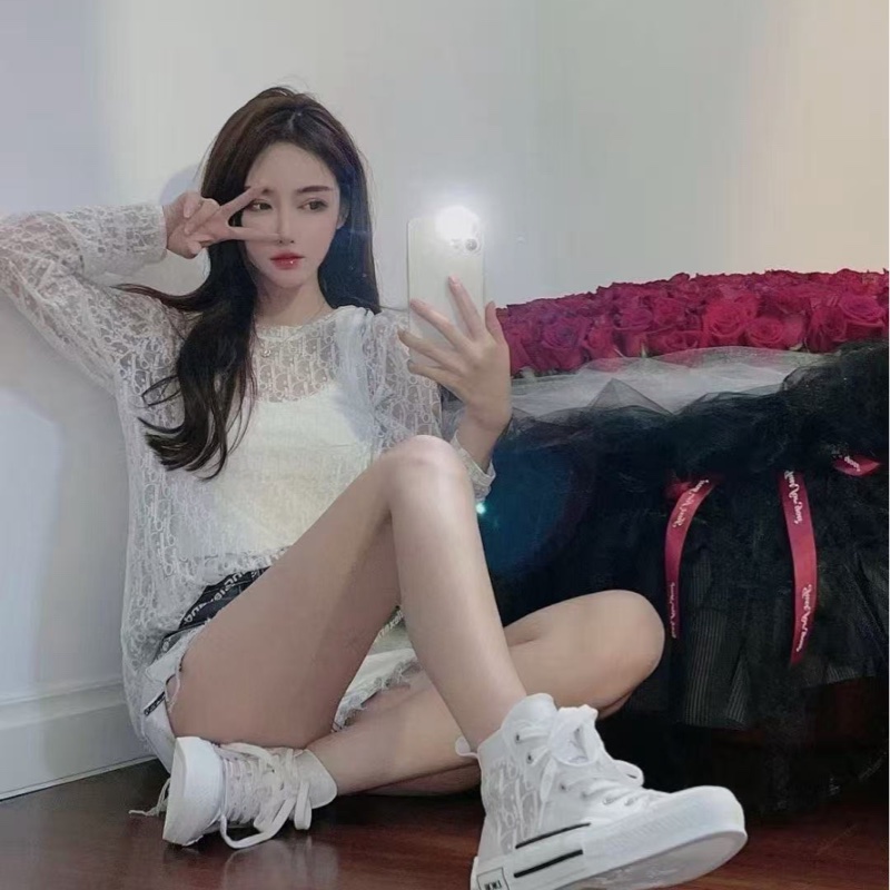 Dior b23 純白老花滿印運動鞋 36/38/39/40/41/42/44/45/-1