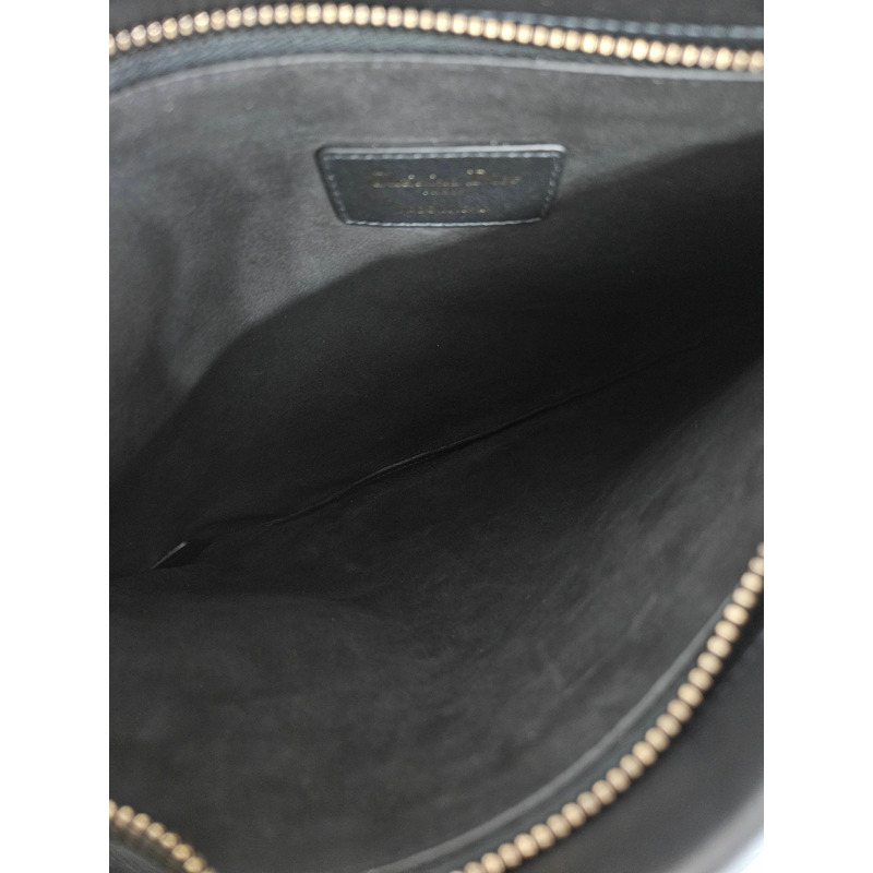 【包稅】DIOR Logo黑色皮革手拿包-5