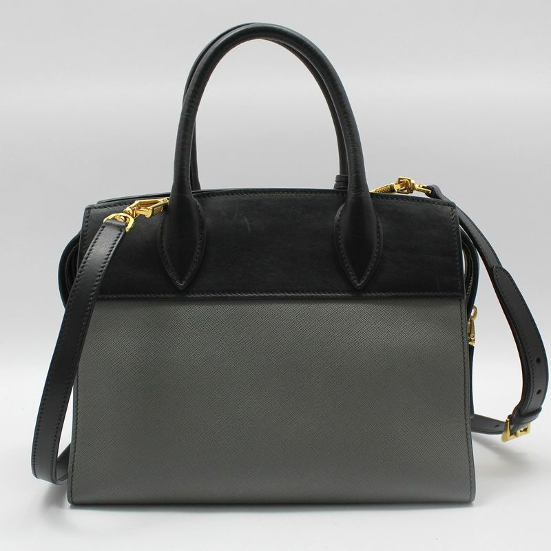 【包稅】PRADA 1BA045 黑色雙色濱海小號肩背包-2