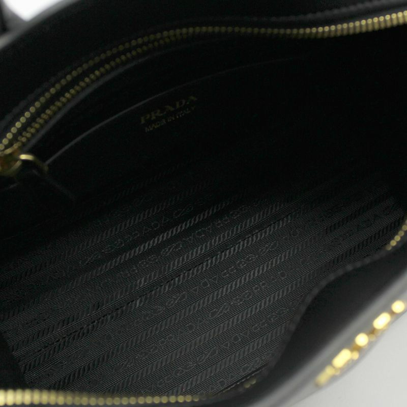 【包稅】PRADA 1BA045 黑色雙色濱海小號肩背包-5