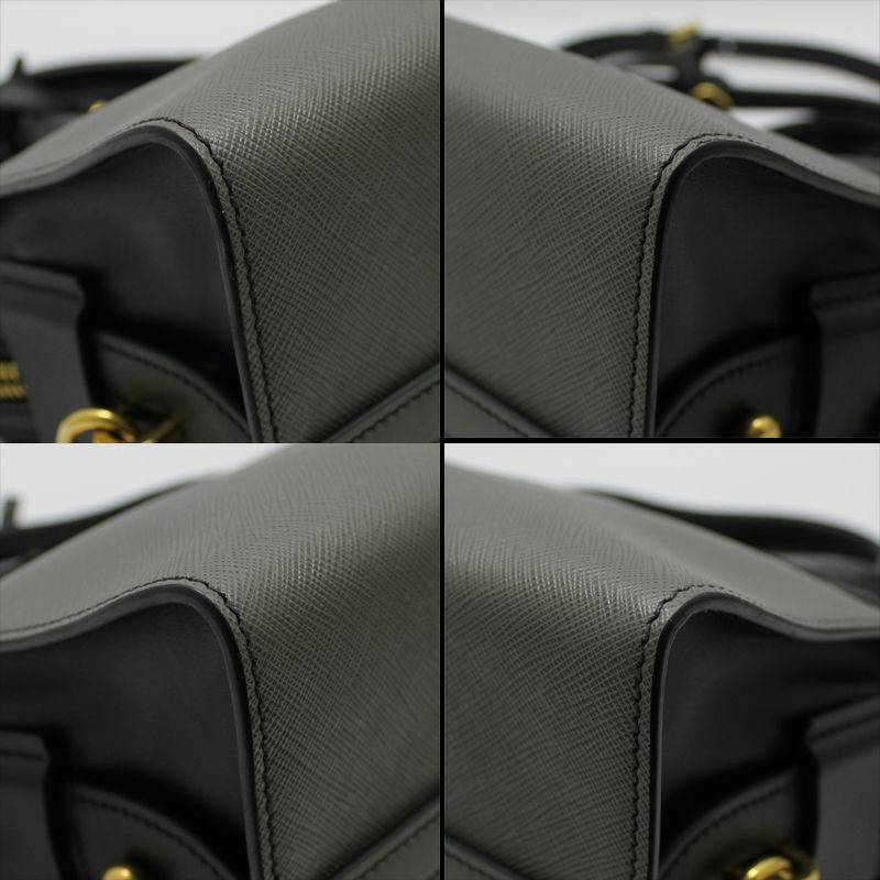 【包稅】PRADA 1BA045 黑色雙色濱海小號肩背包-6