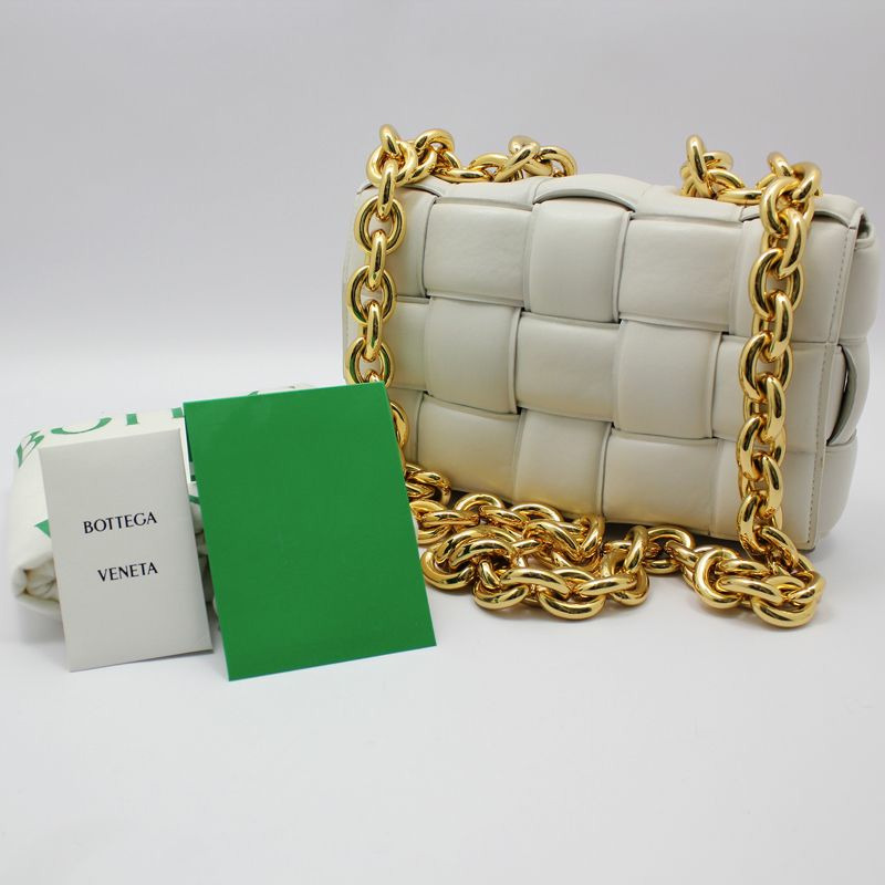 【包稅】BOTTEGA VENETA 附襯墊鏈條卡附斜挎包-1