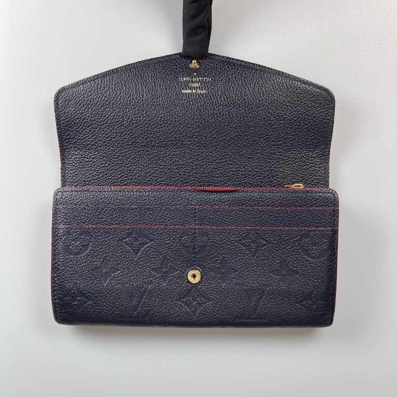 LV M62125 深藍壓紋信封長夾-4