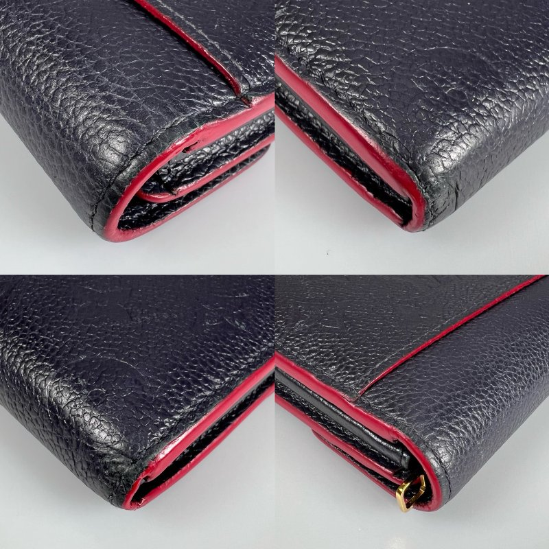 LV M62125 深藍壓紋信封長夾-13