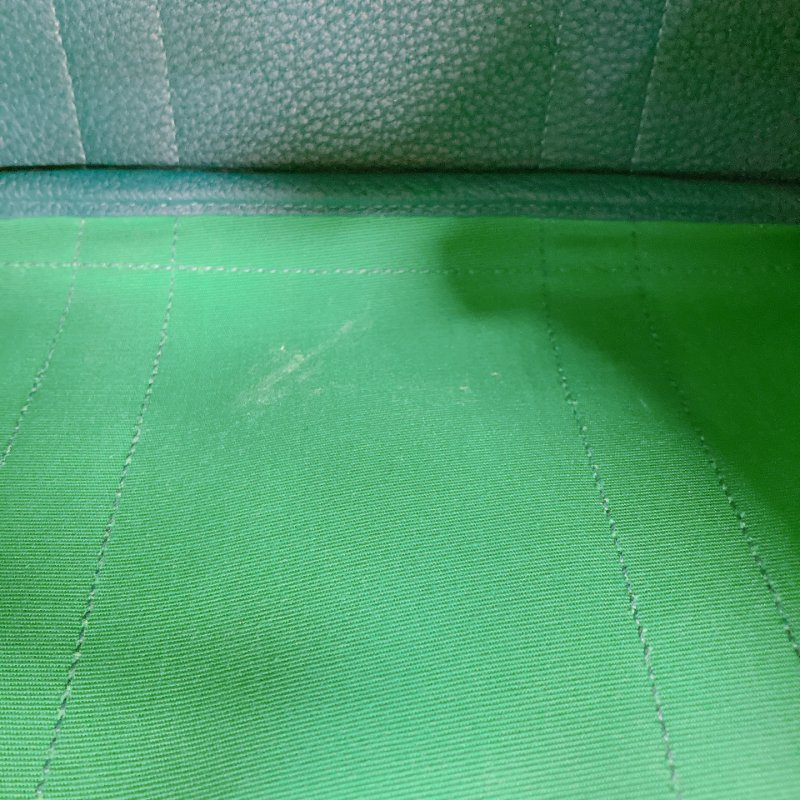 MS0504 Hermes 愛馬仕 花園包 手提 帆布 綠色拼藍色 銀扣  Garden Party 30 Canvas 6W Menthe and 7W Bleu Izmir x PHW-12