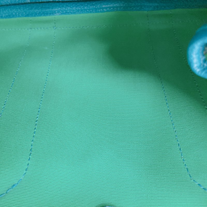 MS0504 Hermes 愛馬仕 花園包 手提 帆布 綠色拼藍色 銀扣  Garden Party 30 Canvas 6W Menthe and 7W Bleu Izmir x PHW-13