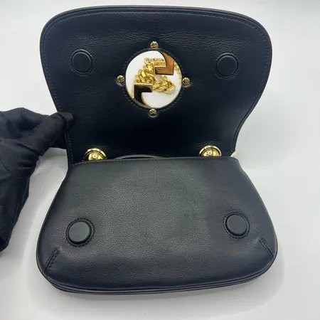 古驰/Gucci 黑色皮革Gucci Blondie系列迷你肩背包-7