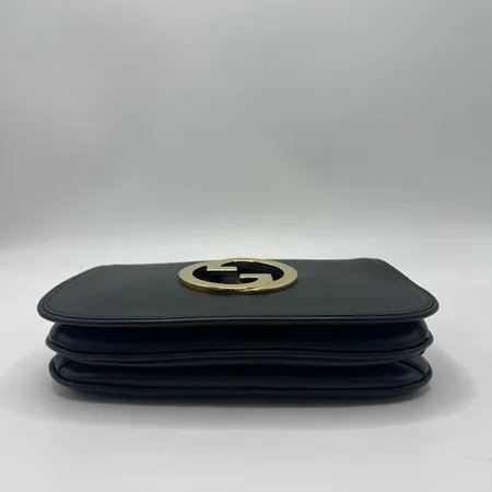 古驰/Gucci 黑色皮革Gucci Blondie系列迷你肩背包-8