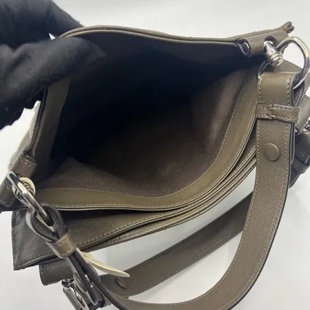 GUCCI(古驰) 互扣式双G皮革贴 三肩帶托特包 单肩包-10