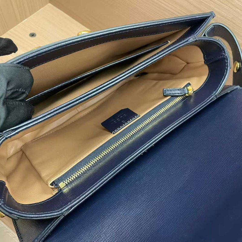 Gucci古驰1955灯芯绒粉色马鞍包 手提單肩斜挎肩帶可調節-6