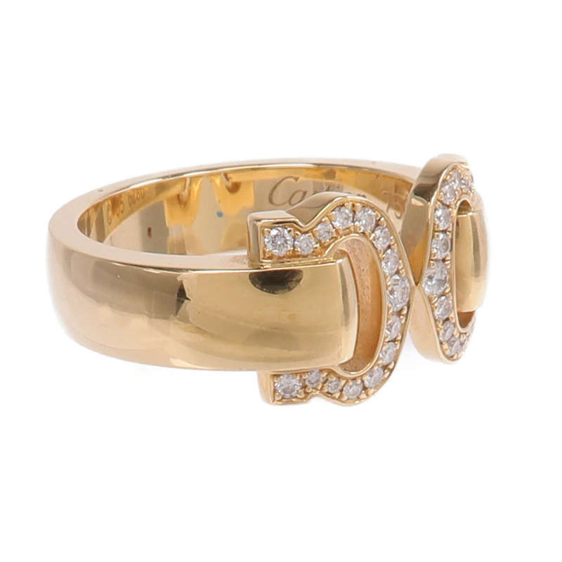 CARTIER 18K黃金2C Diamond Ring鑽石戒指Cartier#54/US#6.75-3