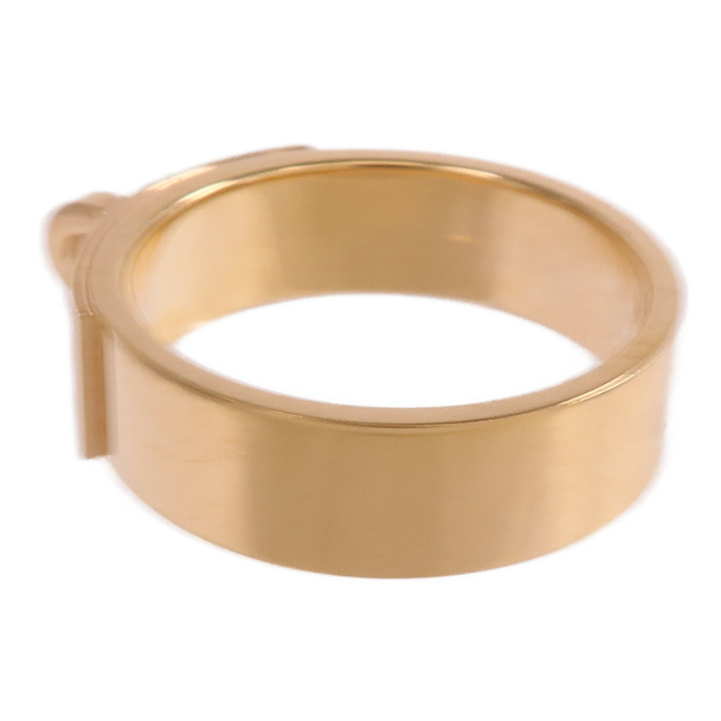 HERMES 18K玫瑰金Kelly Ring鑽石戒指Hermes#47/US#4.25-5