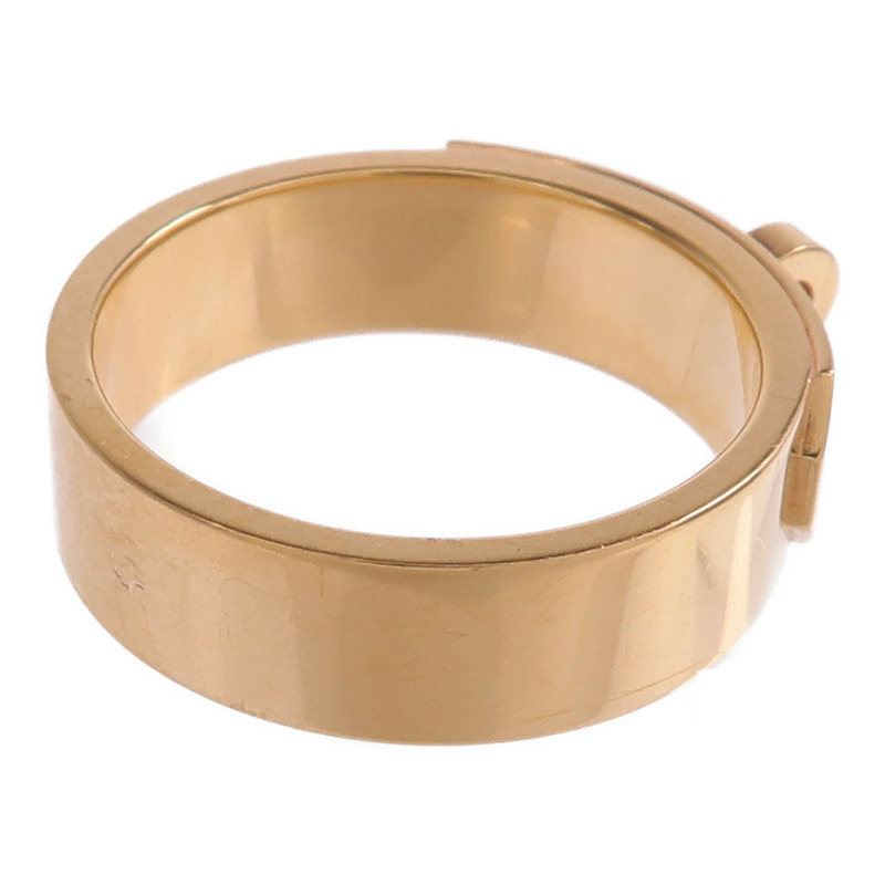 HERMES 18K玫瑰金Kelly Ring鑽石戒指Hermes#47/US#4.25-6