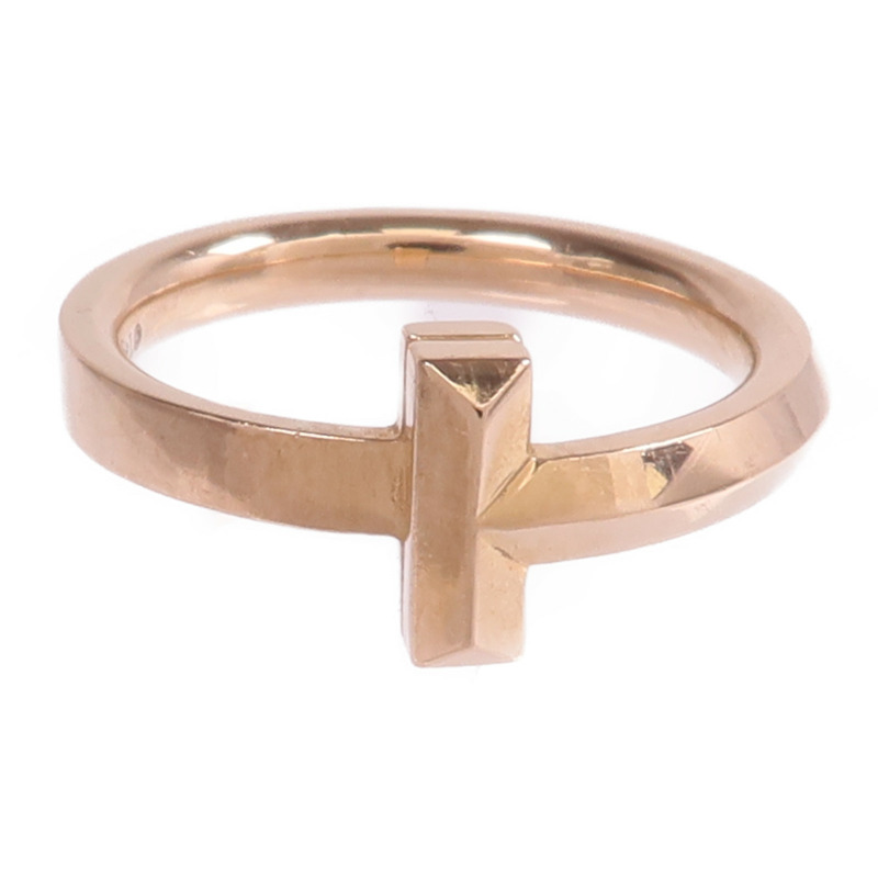 TIFFANY＆CO 18K玫瑰金T1 Ring戒指US#3.75-1