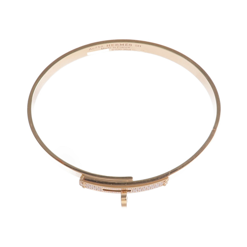 HERMES 18K玫瑰金Kelly Bracelet鑽石手鐲-2
