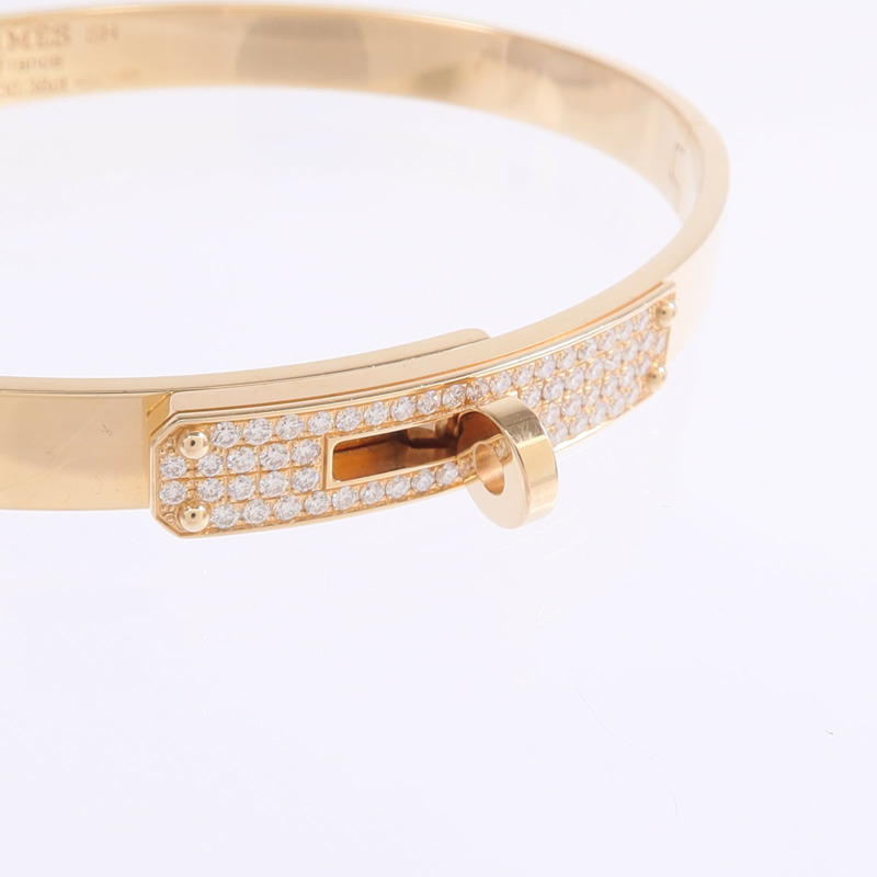 HERMES 18K玫瑰金Kelly Bracelet鑽石手鐲-5