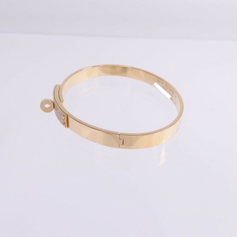 HERMES 18K玫瑰金Kelly Bracelet鑽石手鐲-6