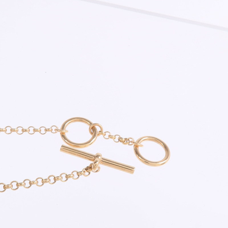 HERMES 18K玫瑰金Ex-Libris Pendant鑽石項鍊-5