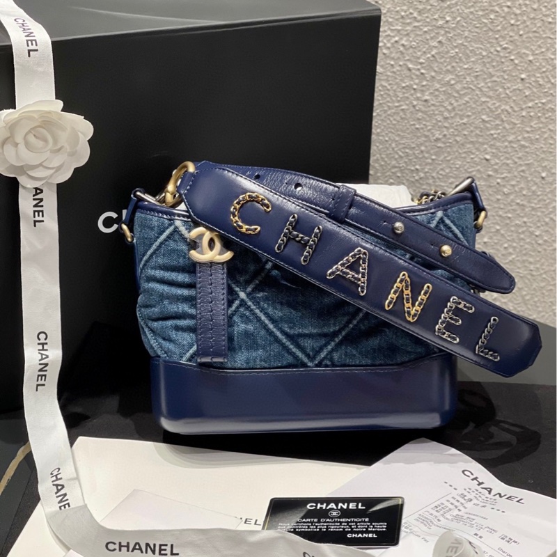 Chanel 香奈兒 流浪包小號牛仔丹寧字母手柄款 稀有 全套-1
