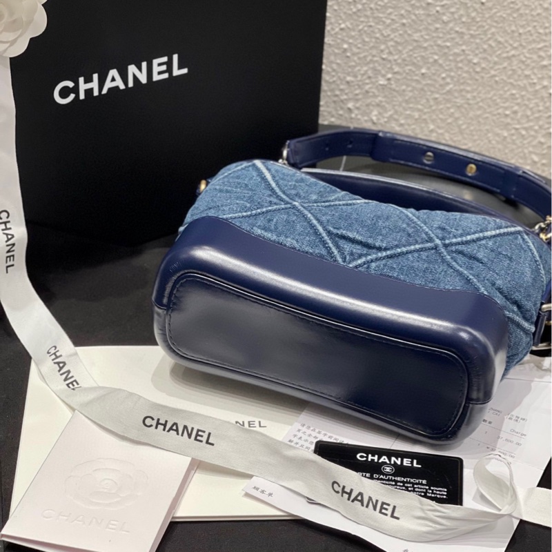 Chanel 香奈兒 流浪包小號牛仔丹寧字母手柄款 稀有 全套-6