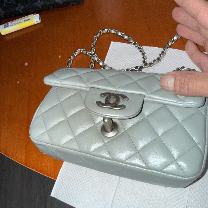 CHANEL MINI CLASSIC FLAG SHOULDER BAG 17cm-11