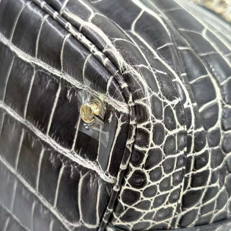 Dior 水桶 灰色 鰐魚皮 小號-7